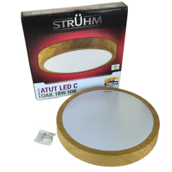 Plafony - lampa led do łazienki plafon okrągły ip44 o mocy 18w atut 