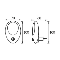 Lampki-do-kontaktu - 04506 lampa wtykana do gniazdka z czujnikiem ruchu ciepła lulek ideus 