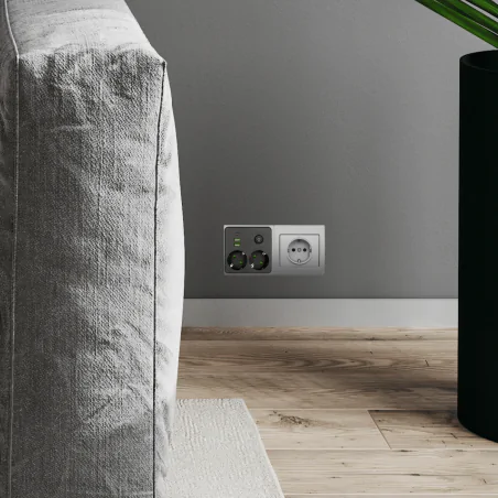 Rozgalezniki - rozgałęźnik do gniazdka z usb 2 gniazda typu schuko czarny modi 