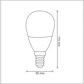 Gwint-trzonek-e14 - żarówka led na pilota smart rgb  e14  g55 4,5w ciepła polux 