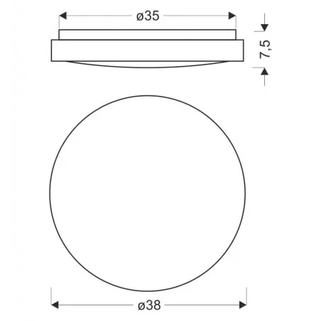 Plafony - plafon okrągły sufitowy drewniany 3 barwy światła 24w aflo 14-33932 candellux 