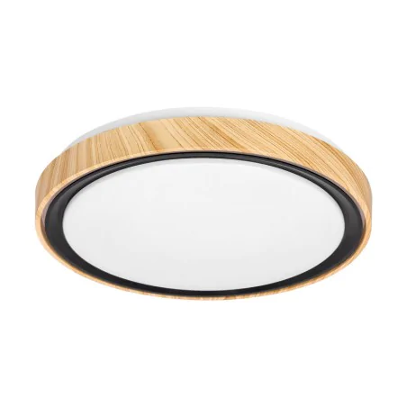 Plafony - plafon okrągły sufitowy drewniany 3 barwy światła 24w aflo 14-33932 candellux 