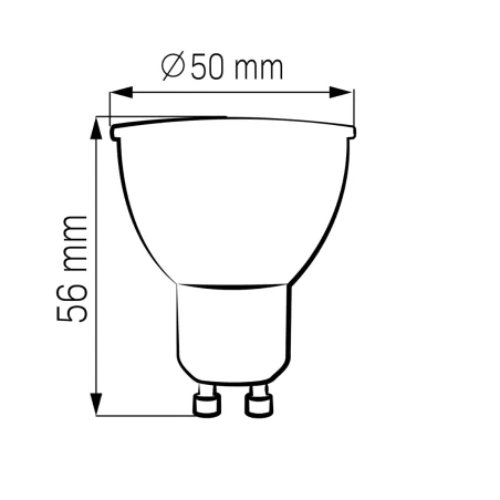 Gwint-trzonek-gu10 - żarówka led gu10 mocna reflektor 10w neutralna 4000k 1000lm polux 