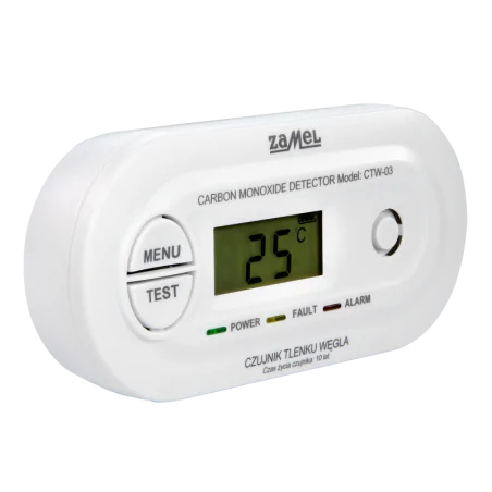Czujniki-czadu - czujnik czadu detektor tlenku węgla bezprzewodowy ctw-03 zamel 