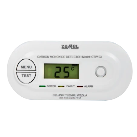 Czujniki-czadu - czujnik czadu detektor tlenku węgla bezprzewodowy ctw-03 zamel 