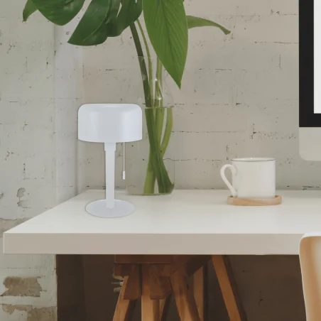 Lampki-nocne - lampka stołowa led z usb biała z regulacją jasności basta 04626 ideus 