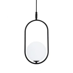 Lampy-sufitowe - lampa sufitowa wisząca czarna żyrandol kula cordel 31-10148 candellux 