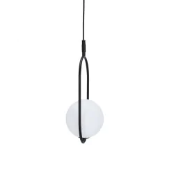 Lampy-sufitowe - lampa sufitowa wisząca czarna żyrandol kula cordel 31-10148 candellux 