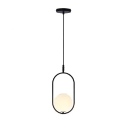 Lampy-sufitowe - lampa sufitowa wisząca czarna żyrandol kula cordel 31-10148 candellux 