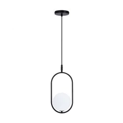 Lampy-sufitowe - lampa sufitowa wisząca czarna żyrandol kula cordel 31-10148 candellux 