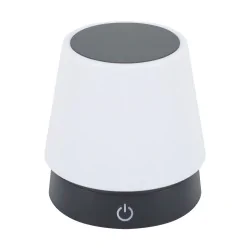 Lampki-nocne - lampka stołowa led czarna z teleskopową nóżką smart 04632 ideus 