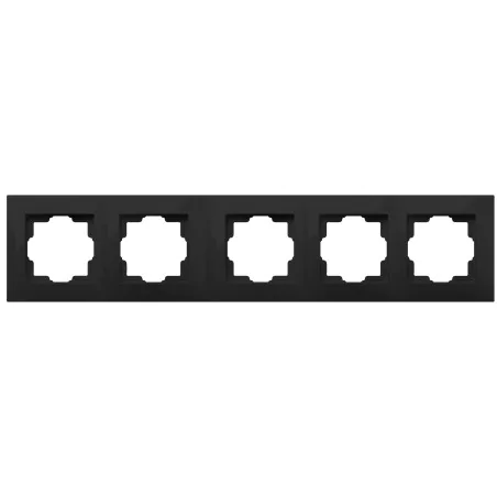 Ramki-pieciokrotne - ramka pięciokrotna czarna do serii carla 1775-09 elektro-plast 