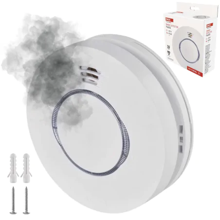 Czujniki-dymu - czujnik dymu wykrywacz pożaru zasilany sieciowo p56502 emos 