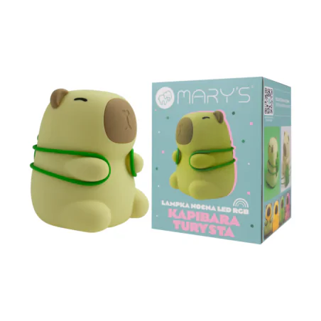 Oswietlenie-do-pokoju-dzieciecego - lampka nocna led dla dziecka świecąca kapibara do pokoju niemowlaka interblue 