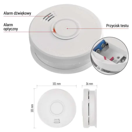 Czujniki-dymu - detektor dymu czujka dymowa przeciwpożarowa p56503 emos 