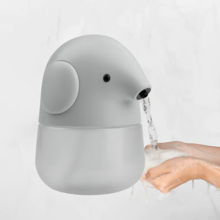 Oswietlenie-do-pokoju-dzieciecego - dozownik na mydło w płynie dla dzieci szary słonik interblue 