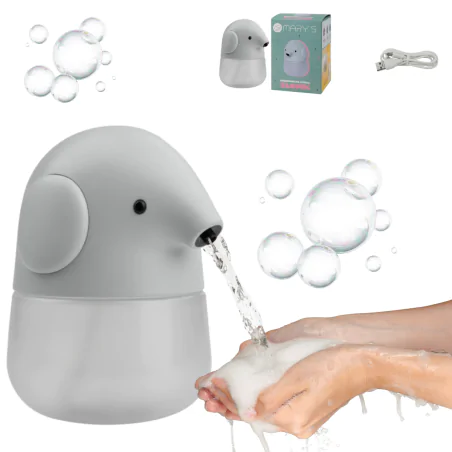 Oswietlenie-do-pokoju-dzieciecego - dozownik na mydło w płynie dla dzieci szary słonik interblue 