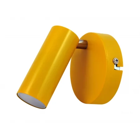 Kinkiety-do-salonu - żółty kinkiet ledowy pojedynczy 4,5w 3000k gavi polux 