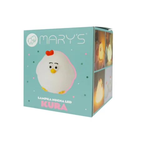 Oswietlenie-do-pokoju-dzieciecego - lampka nocna led dziecięca ciepłe światło kura do zasypiania interblue 