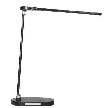 Lampki-biurkowe - lampka na biurko led z funkcją oświetlenia nocnego czarna z usb ergo dl-17/b virone 