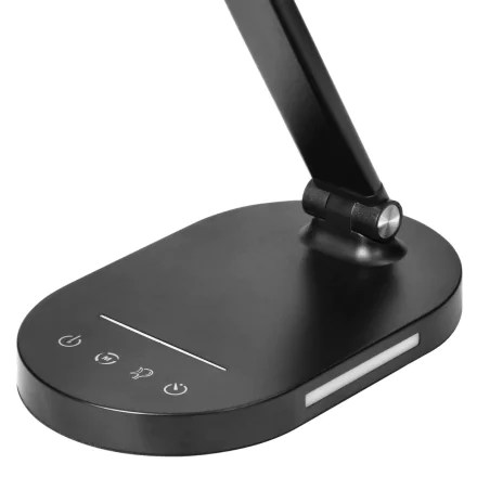 Lampki-biurkowe - lampka na biurko led z funkcją oświetlenia nocnego czarna z usb ergo dl-17/b virone 
