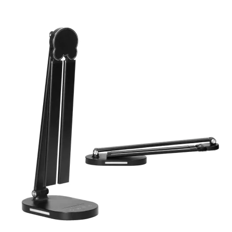 Lampki-biurkowe - lampka na biurko led z funkcją oświetlenia nocnego czarna z usb ergo dl-17/b virone 