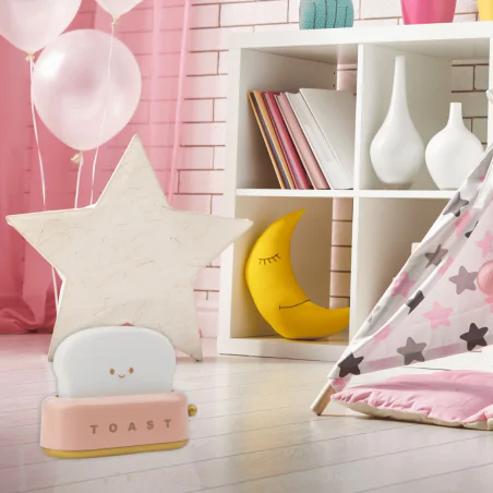 Oswietlenie-do-pokoju-dzieciecego - lampka nocna led dla dzieci różowy toster dla dziewczynki interblue 