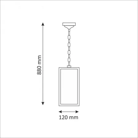 Lampy-ogrodowe-wiszace - lampa ogrodowa polux malmo b880 1xe27 wisząca dł.88cm grafitowa ip44 