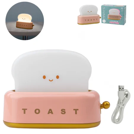 Oswietlenie-do-pokoju-dzieciecego - lampka nocna led dla dzieci różowy toster dla dziewczynki interblue 