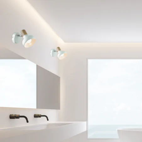 Kinkiety-do-salonu - kinkiet ścienny biały z drewnianą wstawką puerto 91-62796 candellux 