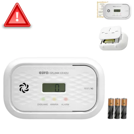 Czujniki-czadu - czujnik czadu na baterie czujka tlenku węgla do domu a21a455 eura 