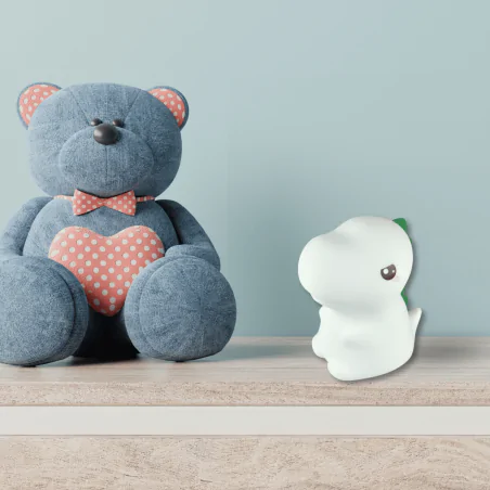 Oswietlenie-do-pokoju-dzieciecego - lampka nocna do zasypiania dla dzieci dinozaur miękka zabawka t-rex interblue 