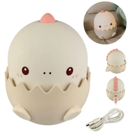 Oswietlenie-do-pokoju-dzieciecego - lampka nocna dla dziecka baby dino różowy prezent na baby shower interblue 