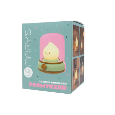 Lampki-nocne - lampka nocna led dla dzieci do zasypiania płomyczek  interblue 