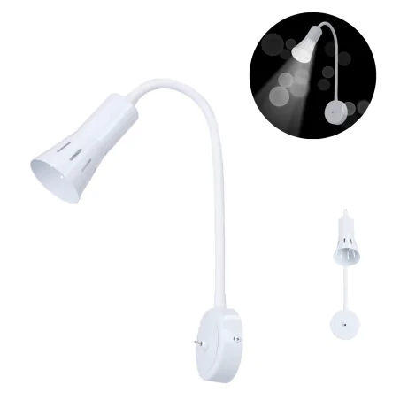 Kinkiety-do-salonu - lampa ścienna na wysięgniku z włącznikiem biała na żarówkę e14 arena 91-81346 candellux 