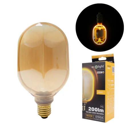 Zarowki-dekoracyjne - żarówka dekoracyjna ozdobna bursztynowa vintage 4w e27 zero sz61037 eco-light 