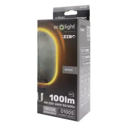 Zarowki-dekoracyjne - żarówka dekoracyjna ozdobna przydymiona e27 4w zero eco-light sz61038 