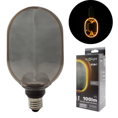 Zarowki-dekoracyjne - żarówka dekoracyjna ozdobna przydymiona e27 4w zero eco-light sz61038 