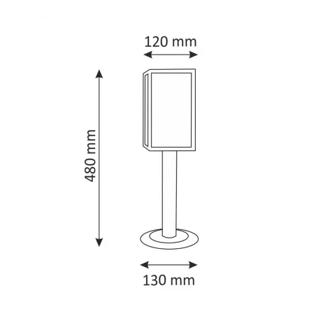 Lampy-ogrodowe-stojace - lampa ogrodowa malmo b480 1xe27 stojąca wys.48cm grafitowa ip44 polux 