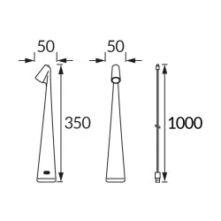 Lampki-biurkowe - lampka stołowa led z usb czarna z regulacją światła grot 04640 ideus 