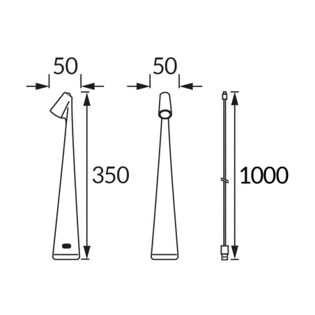 Lampki-biurkowe - lampka stołowa led z usb czarna z regulacją światła grot 04640 ideus 