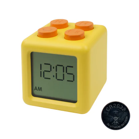 Oswietlenie-do-pokoju-dzieciecego - zegar dziecięcy kostka alarm budzik klocek lego z wyświetlaczem interblue 