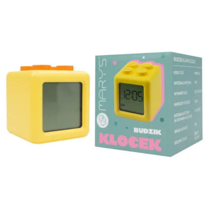 Oswietlenie-do-pokoju-dzieciecego - zegar dziecięcy kostka alarm budzik klocek lego z wyświetlaczem interblue 