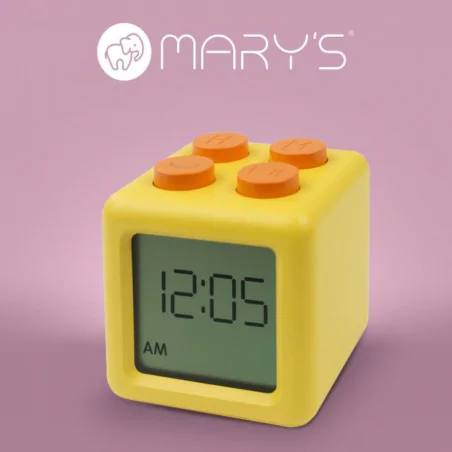 Oswietlenie-do-pokoju-dzieciecego - zegar dziecięcy kostka alarm budzik klocek lego z wyświetlaczem interblue 