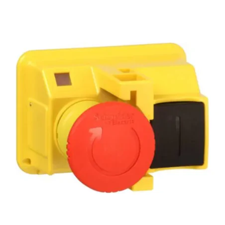 Styczniki - gv2k031 sterownik grzybek z przyciskiem  bezpieczeństwa przez obrót czerwony  ip55 schneider 