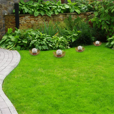 Ozdobne-oswietlenie-do-ogrodu - lampa solarna ogrodowa led kula kwiat lotosu lilia vo2400 volteno 