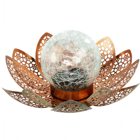 Ozdobne-oswietlenie-do-ogrodu - lampa solarna ogrodowa led kula kwiat lotosu lilia vo2400 volteno 