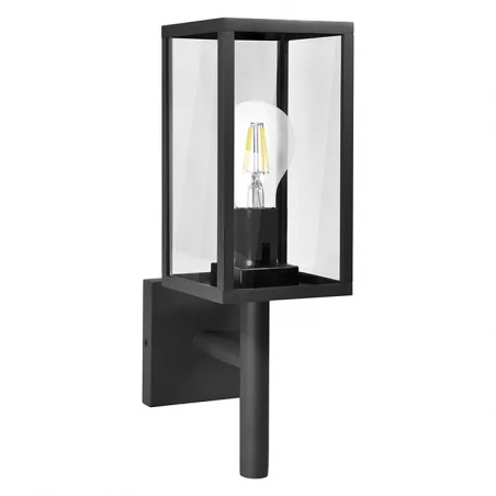 Kinkiety-ogrodowe - kinkiet ogrodowy polux malmo b382 aluminiowy 1xe27 ip44 