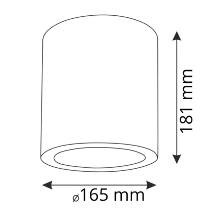 Oprawy-sufitowe - oprawa sufitowa czarna tuba natynkowa jupiter 311719 polux 