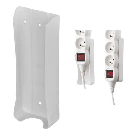 Przedluzacze-elektryczne - uchwyt na przedłużacze 3-4 gniazda zawieszka biała p0003c emos 